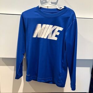 Nike Kids Long Sleeve Shirt in Bold Blue